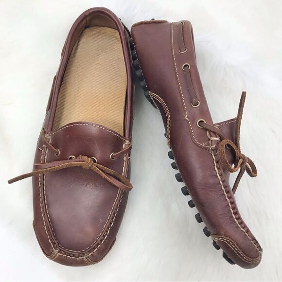 Cole Haan Gunnison Brown Leather Driving Loafers - Picture 2 of 14